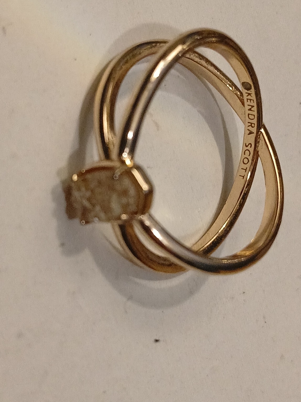 Kendra Scott Rose Gold Druzy Double Band Ring